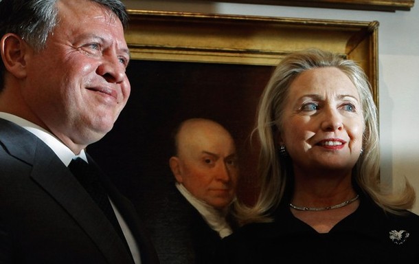 Secretary Of State Clinton Meets With King Abdullah Of Jordan