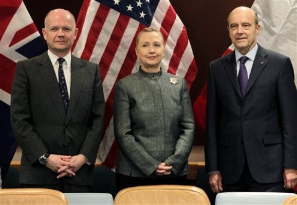 William Hague, Hillary Rodham Clinton,  Minister Alain Juppe