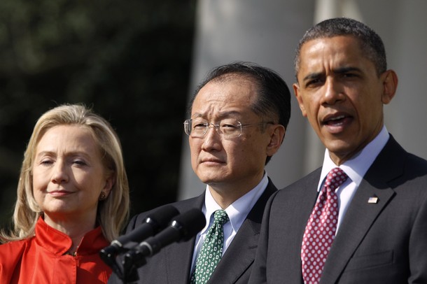 U.S. President Obama introduces Dartmouth College President Jim Yong Kim as his nominee to be the next president of the World Bank, in Washington