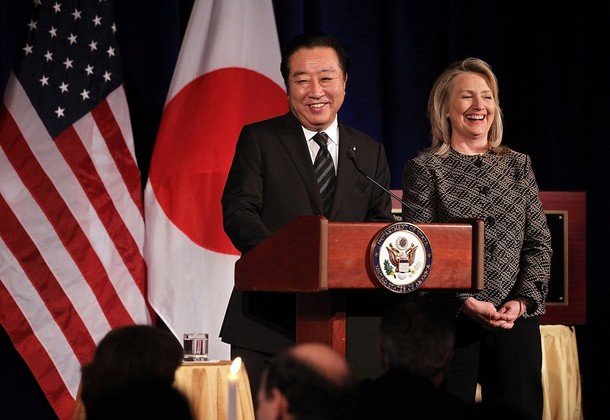 Clinton Hosts Dinner For Japanese P.M. Yoshihiko Noda In Washington