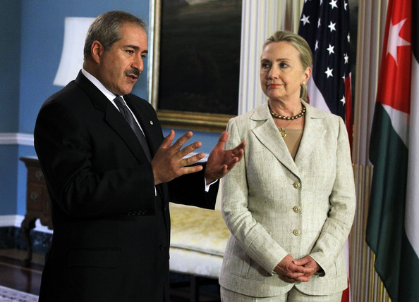 Secretary Clinton with Jordan Foreign Minister Nasser Judeh.