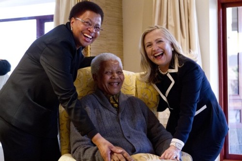 Hillary Rodham Clinton, Nelson Mandela,  Graca Machel